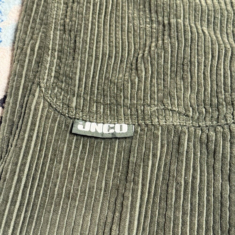 JNCO 26 Twin Cannon Wale Corduroy Winter Moss Baggy Wide Leg Pants Men 38x32 EUC - Picture 10 of 12
